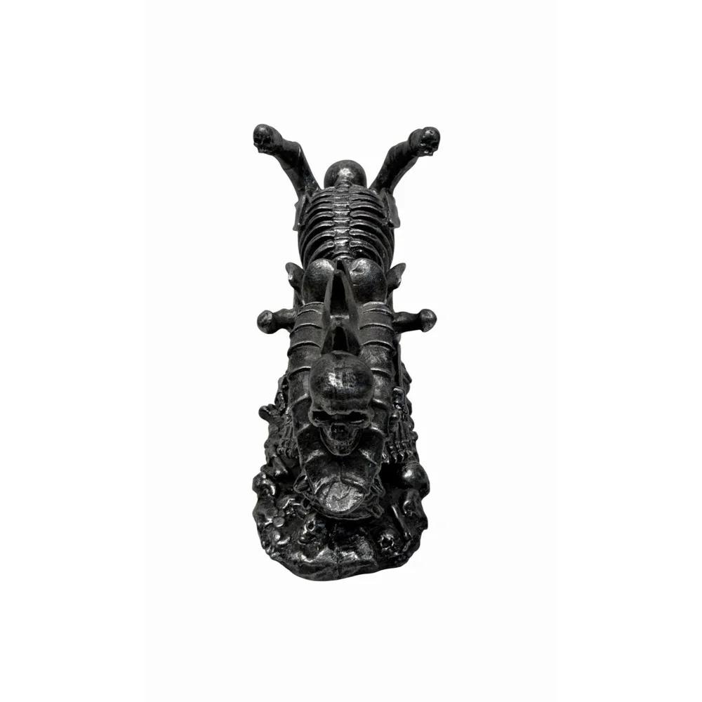 Raising Hell Skeleton Motorcycle Wine Holder Halloween Decoration